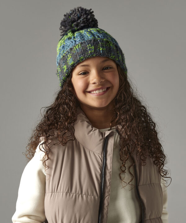Junior corkscrew pom pom beanie 1 Junior corkscrew pom pom beanie
