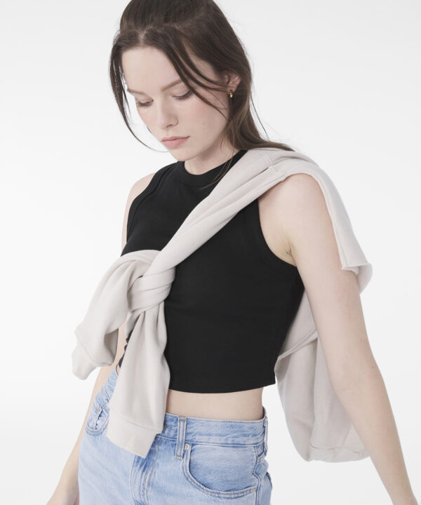 Women’s micro rib muscle crop tank 1 Women’s micro rib muscle crop tank