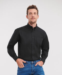 Long sleeve easycare Oxford shirt